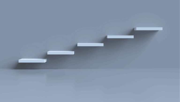 Steps on grey